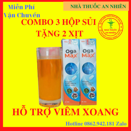 [Hcm]Combo 3 Sủi Tặng 2 Xịt Oga Max - Hỗ Trợ Vi&Ecircm Xoang Mũi Dị Ứng Bằng C&Ocircng Nghệ Mới (Lọ 20 Vi&Ecircn) - An001