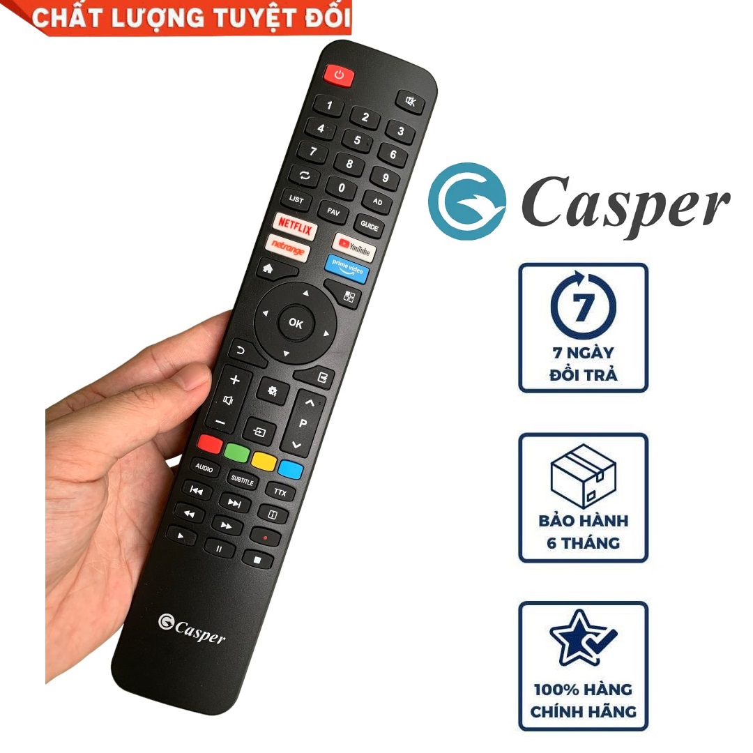 Điều khiển tivi Casper chính hãng loại dài Remote casper L2 - Hàng mới 100% điều khiển từ xa cáper