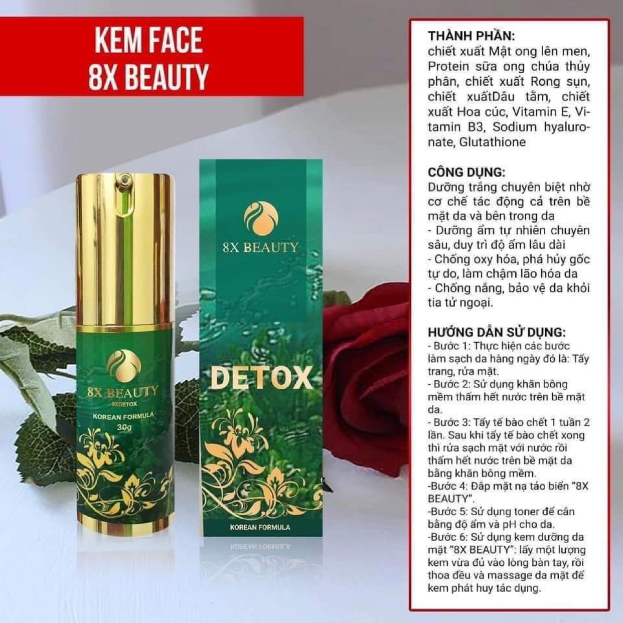 Kem Dưỡng Da Cao Cấp Face 8X Beauty