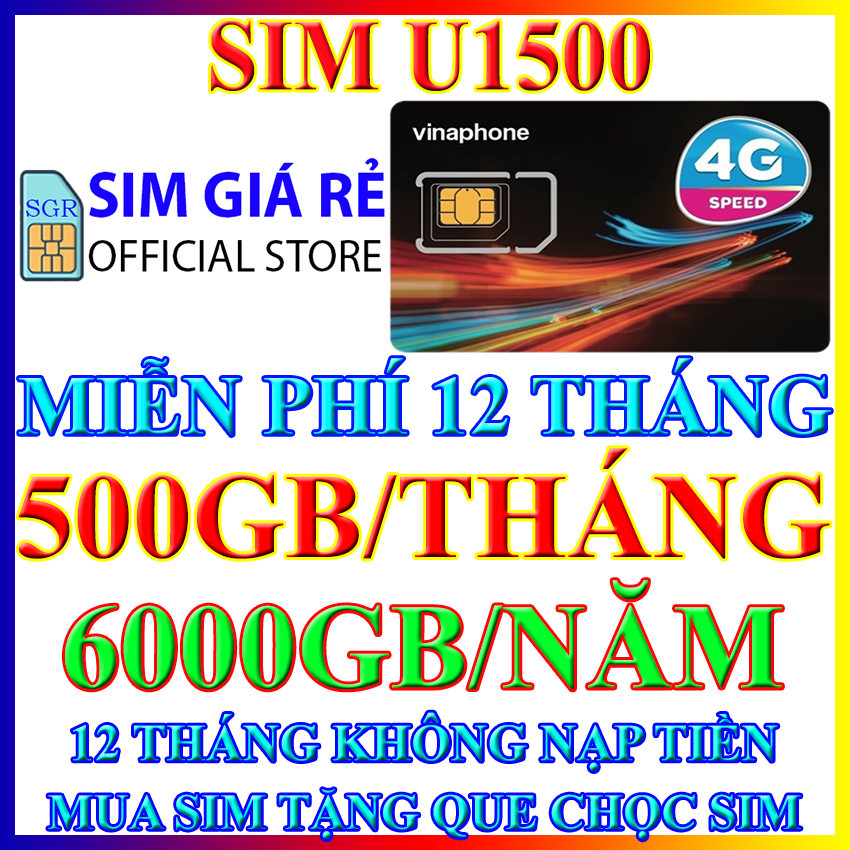 FREESHIP - Sim 4G Vinaphone trọn gói 1 năm VD149 D159V U1500 BIG50Y FHAPPY D89Y D500 - Shop sim giá rẻ - CHƯA KÍCH HOẠT.