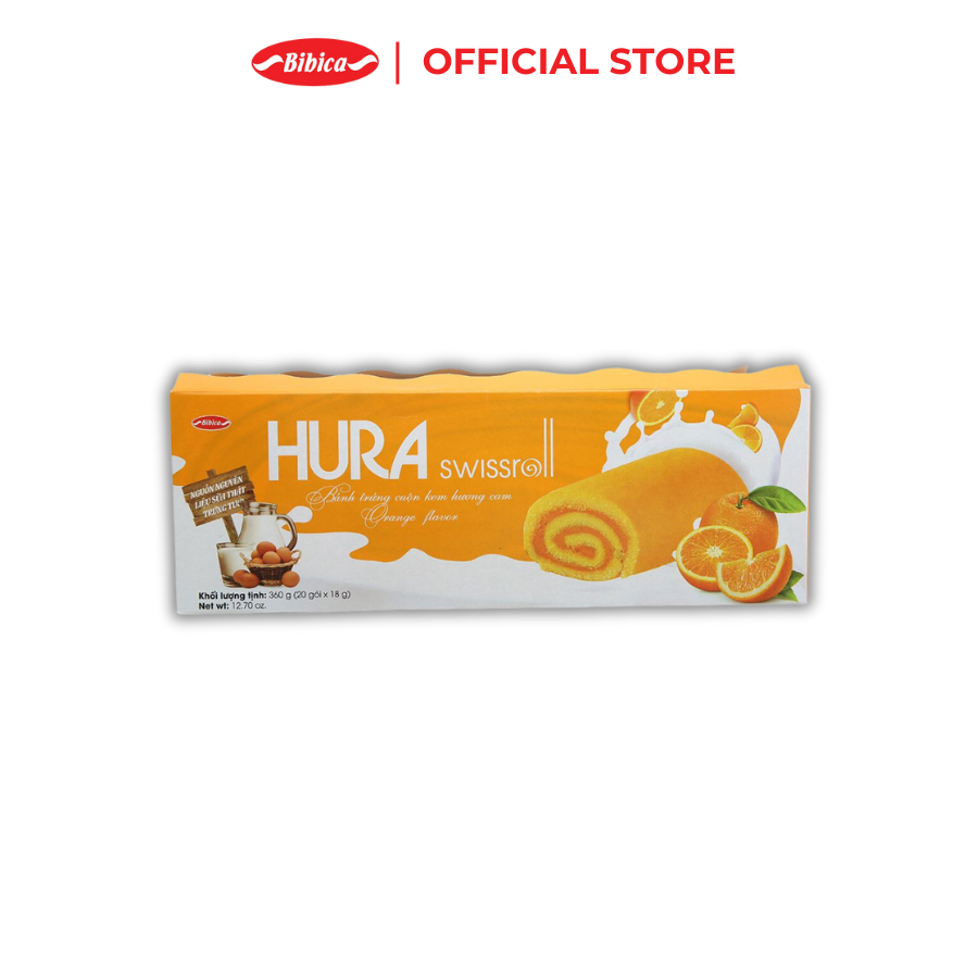 Bánh Hura Swissroll Dâu Bibica 360g