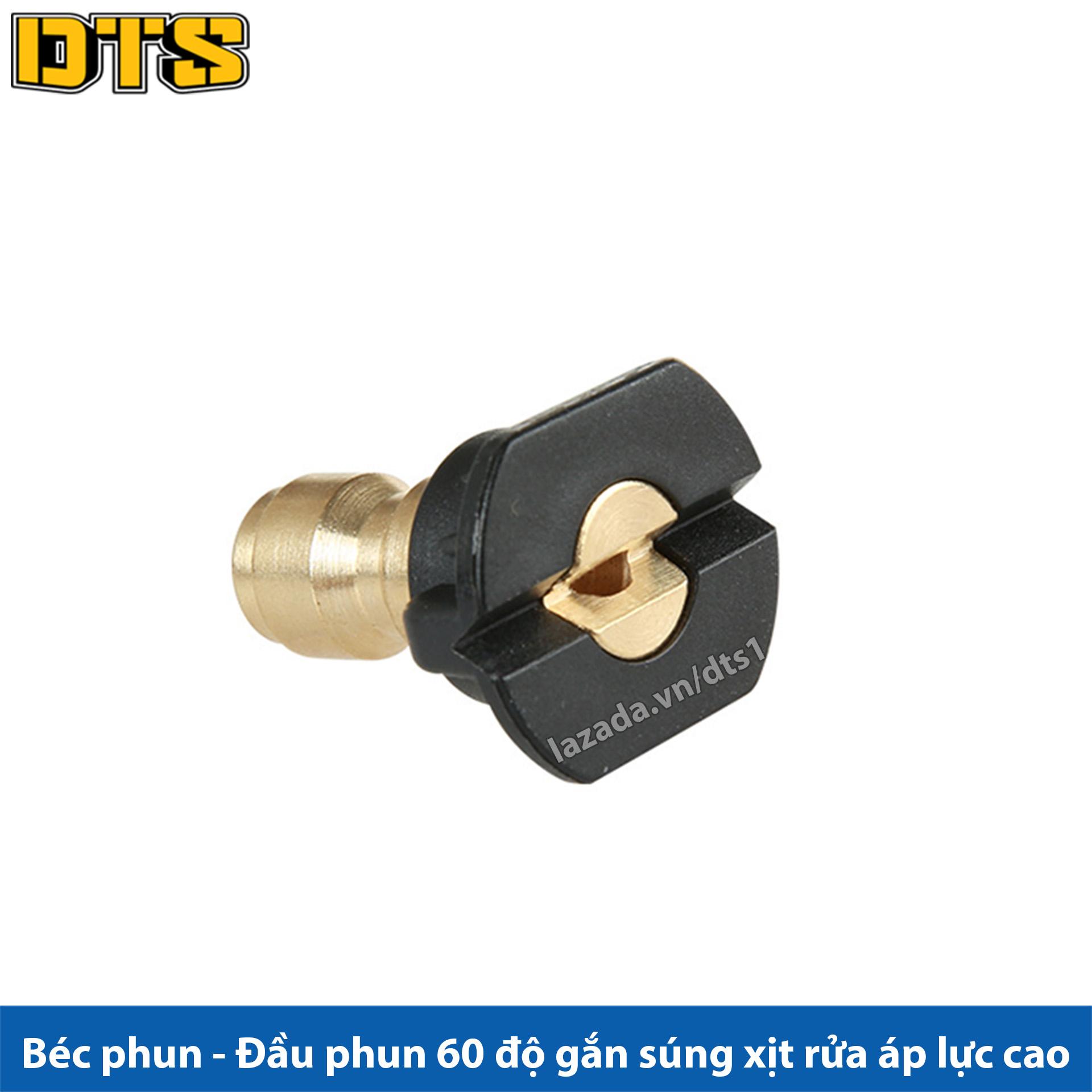 Béc phun - Đầu béc 60 độ (phun bọt tuyết) gắn súng xịt rửa của máy rửa xe áp lực cao - Ren nối nhanh