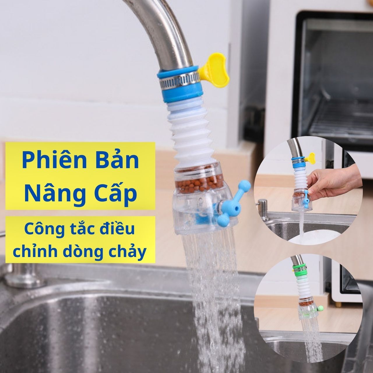 Vòi Chống Bắn Nước xoay 360 độ vòi nối bồn rửa tăng áp đa năng rửa chén bát thông minh đa năng