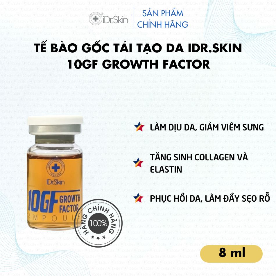 [Chính Hãng] Tế Bào Gốc tái tạo da IDr.Skin 10GF Growth Factor tăng sinh tế bào giúp da căng bóng 10