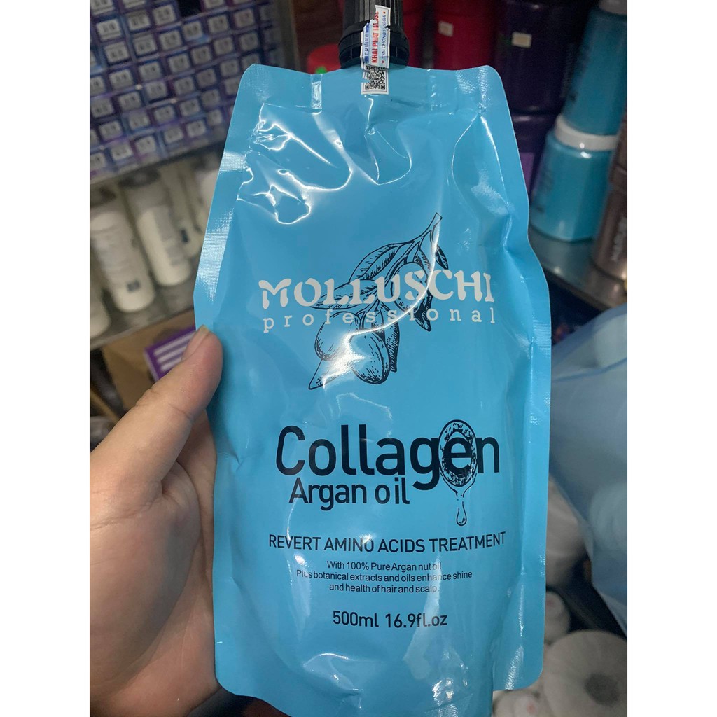 Dầu Hấp Ủ Siêu Mềm Mượt Collagen Molluschi 500Ml