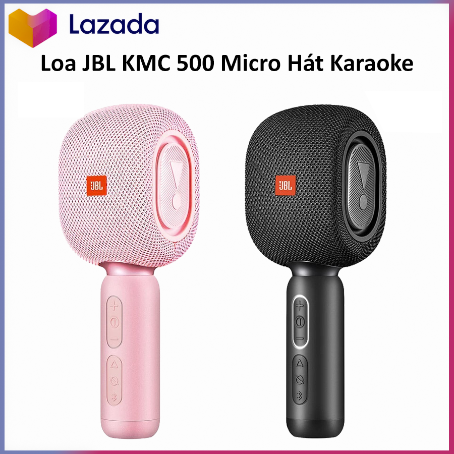 Mic Hát Karaoke Bluetooth JBL KMC 500 Micro Cao Cấp - Micro Karaoke Không Dây - Mic Hát Cầm Tay Kèm Loa Hát Cực Hay Công Nghệ Lọc Loại Bỏ Tạp Âm Karaoke Cực Đã Khả Năng Bắt Và Hút âm Tốt Chống Hú - Chống Nước IPX7
