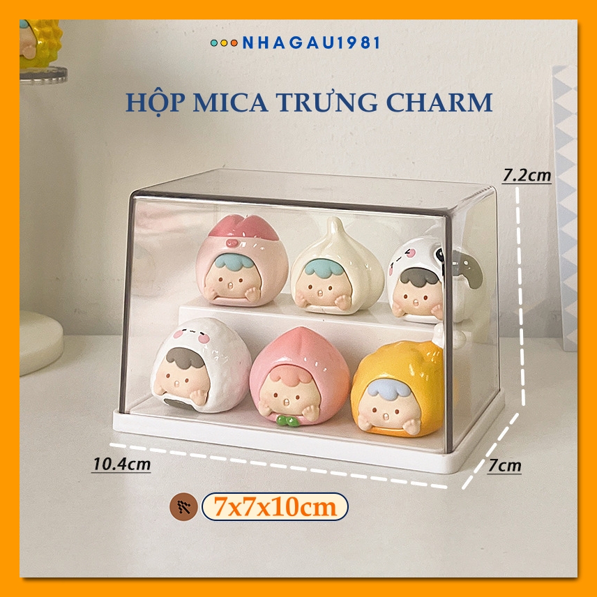 Hộp Đựng Túi Mù Hộp Mica Trưng Bày Charm Blind Box Mô Hình Mini Shop Nhagau1981