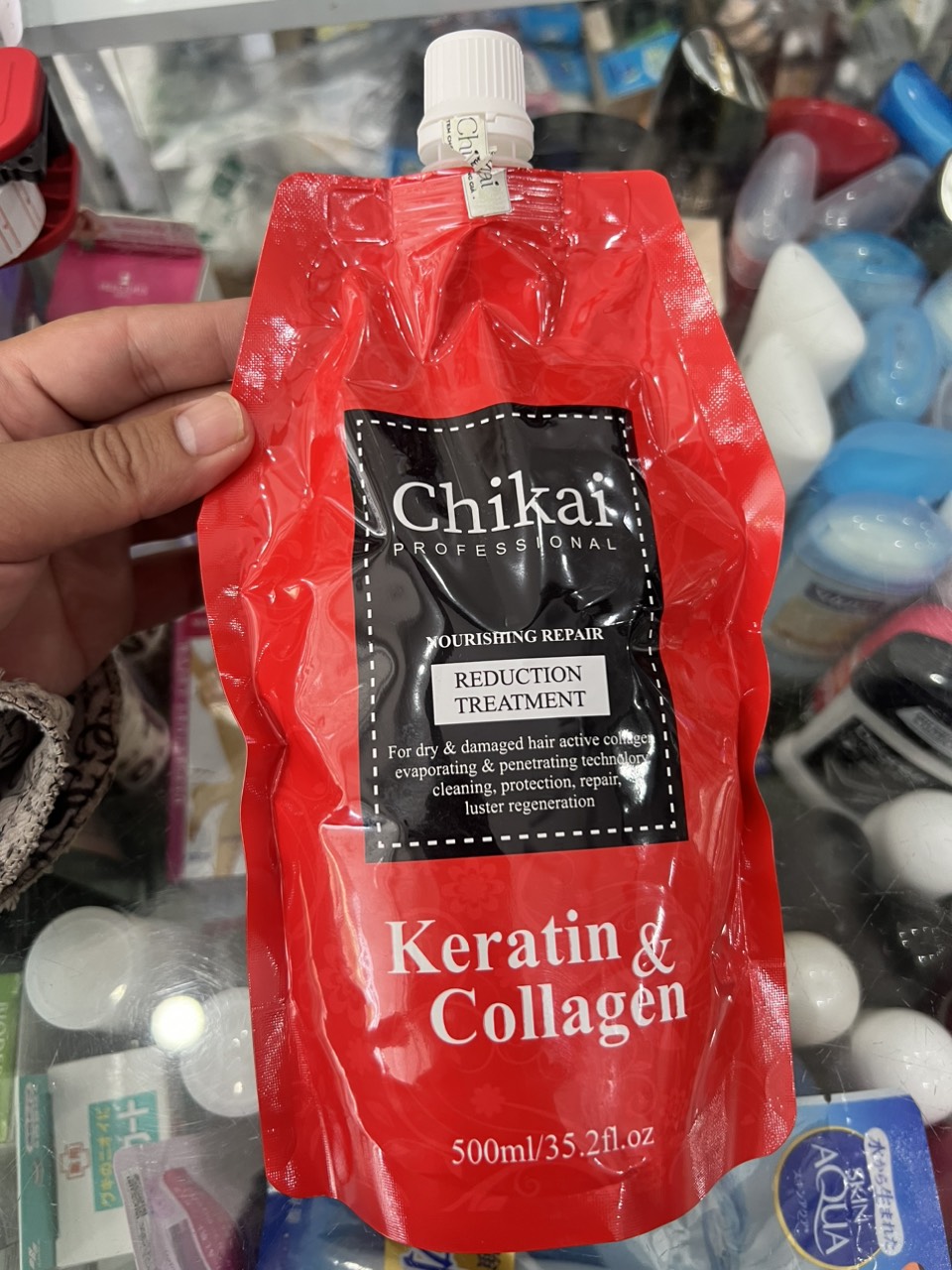 Kem Hấp Ủ Phục Hồi Mềm Mượt Keratin Collagen CHIKAI 500ml