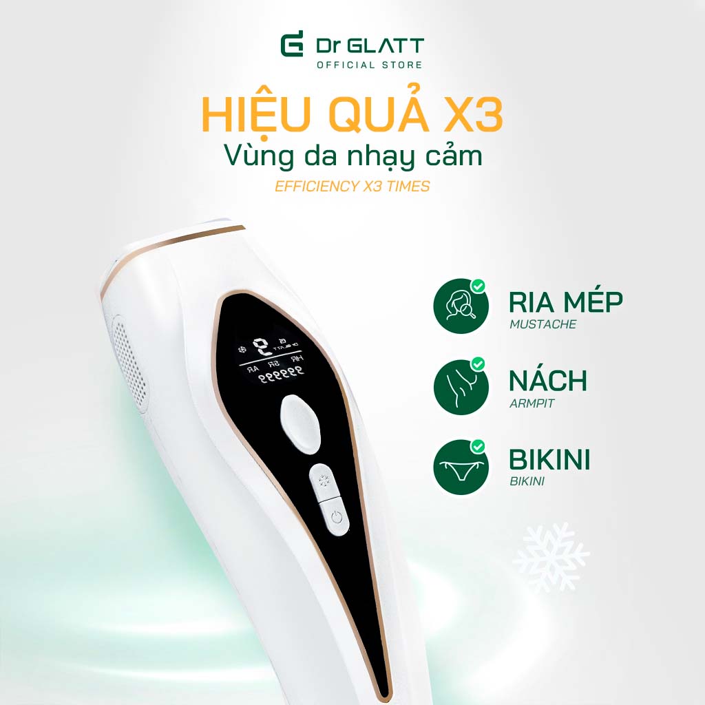 [HOÀN TIỀN 12%-VOUCHER 100K] Máy Triệt Lông Đa Năng DR GLATT IPL Pro 3.0 - Máy Triệt Lông Lạnh Vĩnh 