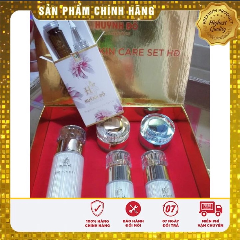 Bộ Sp Dưỡng Trắng Tái Tạo Da Siêu Vip Huỳnh Đỗ 5Sp ( White Skin Care Set Hđ)