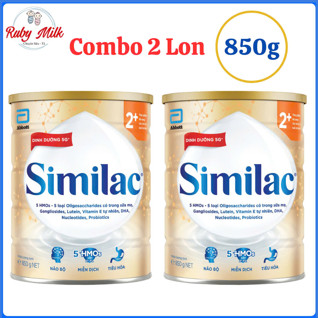 Combo 2 lon Sữa Bột Similac 5G Số 2+ Lon 850g