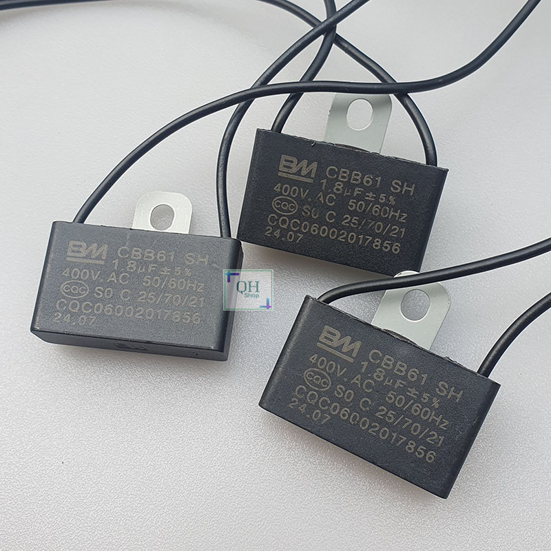 Tụ Điện  Tụ Quạt 1.8uF Combo 3 Tụ Hàng Chuẩn Thông Dụng Cho Quạt