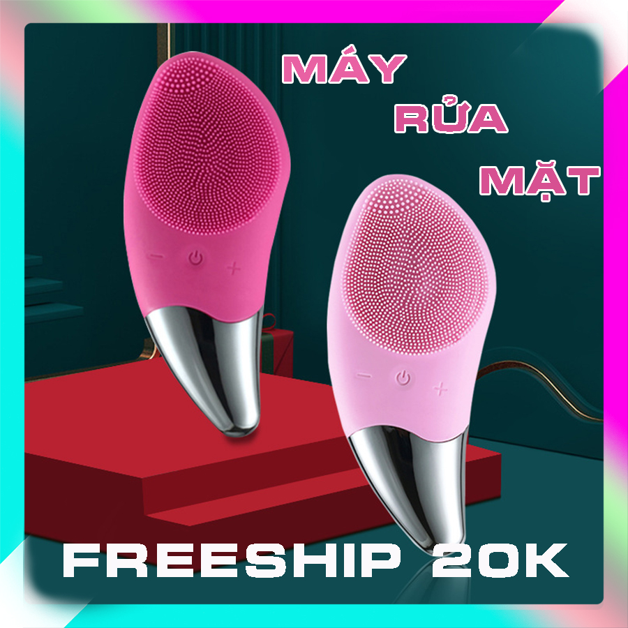 Máy Rửa Mặt ✨Freeship✨ Massage Da Mặt Silicon Máy Rửa Mặt Loại Bỏ Bụi Bẩn Làm Sạch Da Làm Sạch Lỗ Chân Lông Giảm Thiểu Các Tác Nhân Gây Mụn - Máy Làm Sạch Da Mặt .T.ẩ.y. Trang Thu Nhỏ Lỗ Chân Lông Phù Hợp Mọi Loại Da Mặt