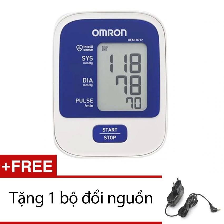 Máy Đo Huyết Áp Bắp Tay Omron Hem - 8712 + Tặng Bộ Đổi Nguồn ( Bảo Hành 5 Năm Chính Hãng )