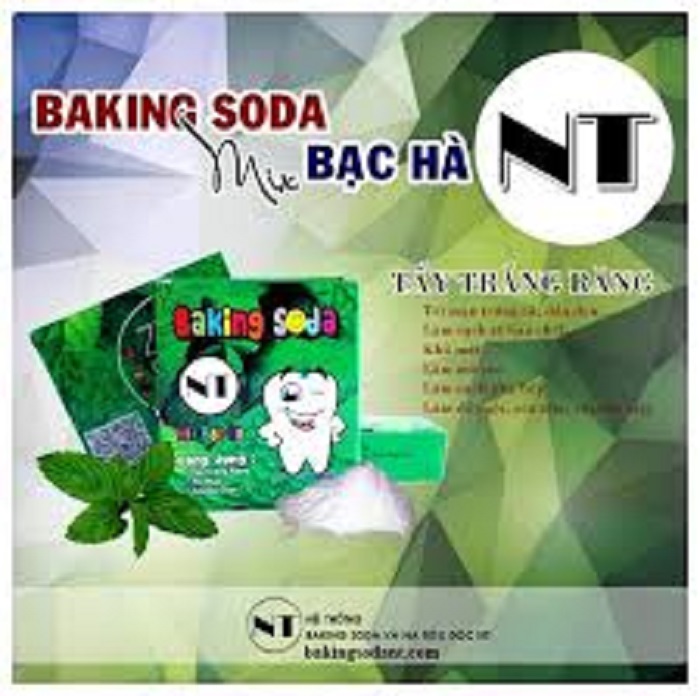 Set 3 Gói Bột Làm Trắng Răng Baking soda Mix Bạc Hà 50g x 3 Gói
