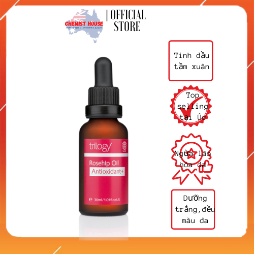 [HCM][Hàng Chuẩn ÚC]  Trilogy Rosehip Oil Antioxidant - Tinh dầu nụ tầm xuân chống lão hoá da 30ml