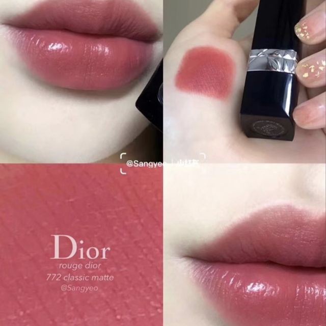 Linh tinh xoeng  Dior Rouge 772 Classic Matte Son Dior Rouge 772 Classic  Matte trầm ấm hiện đại với tone màu hồng đất sang trọng quý phái Được phái  đẹp tìm