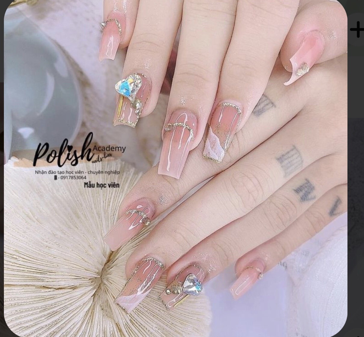 (FREESHIP +QUÀ TẶNG) Móng tay giả giá rẻ/ nail thiết kế/ nailbox/ Móng úp tay/ móng tay giả màu thạch nude/ móng giả đính đá