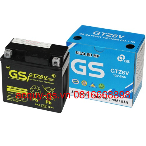 Bình ắc quy GS GTZ6V 12v 5Ah