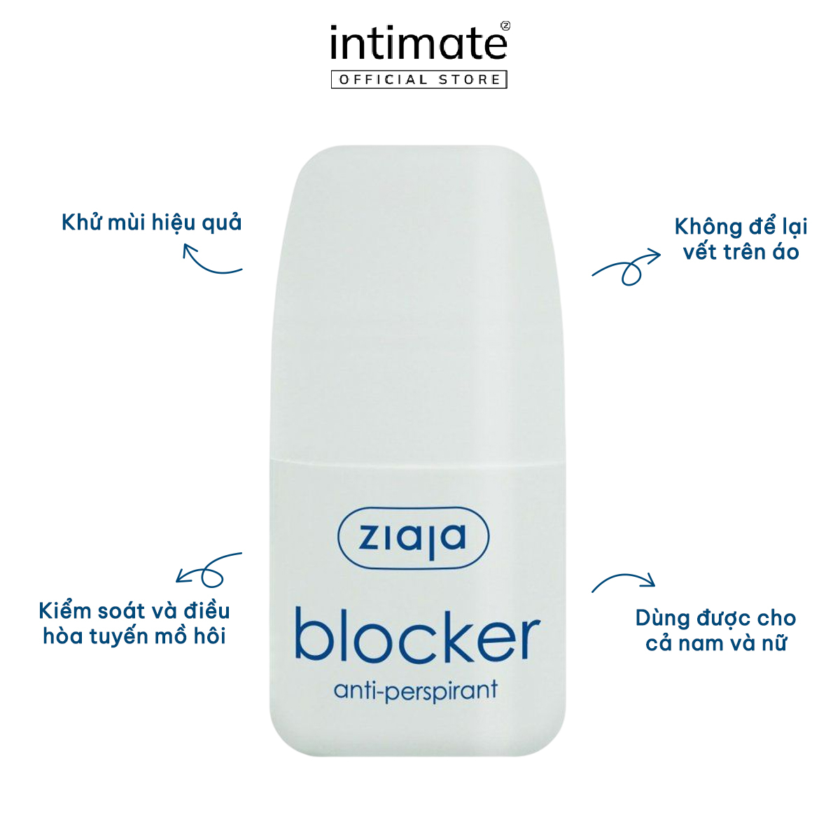 Lăn Nách Khử Mùi Kiểm Soát Mồ Hôi Blocker Anti-perspirant ZIAJA BANIPHAR Giúp Dưỡng Ẩm Thẩm Th