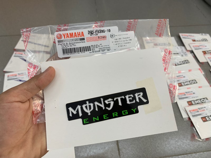 Tem chử Monster ENERGY ( nạ Ex 150 Led 19 ) ( Monster ENEOS ) (1 Miếng)