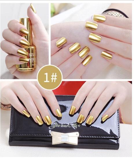 [HCM]Sơn Móng Tay Mau Khô Hiệu Ứng Ánh Kim Tráng Gương SZLIAN 18ML