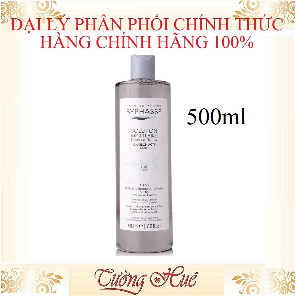 Nước Tẩy Trang Than Hoạt Tính Byphasse Solution Micellaire Charbon Actif - 500Ml