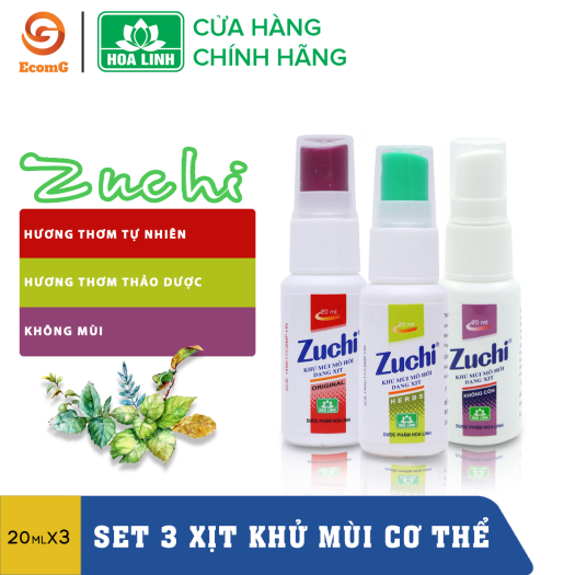 [Hcm]Xịt Khử Mùi Mồ Hôi Zucchi 20Ml - Thơm Nhẹ (Màu Ngẫu Nhiên)