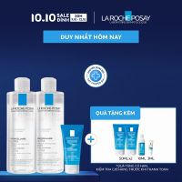 Bộ đôi gel rửa mặt và 2 nước tẩy trang làm sạch sâu cho da nhạy cảm Micellar Water Sensitive Skin 400ml và Effaclar Foaming Gel 50ml