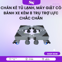 Chân Kê Tủ Lạnh Máy Giặt Có Bánh Xe Kèm 8 Trụ Trợ Lực Chắc Chắn Chân Đế Kê Máy Giặt Tủ Lạnh 4 Bánh Xe Chống Rung Điều Chỉnh Kích Thước Hàng Chính Hãng Suno Top