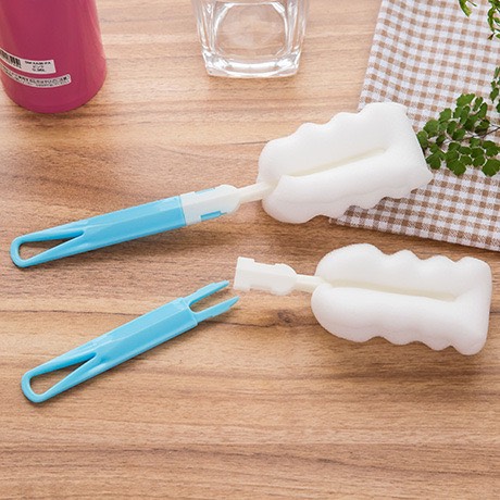 Cọ Rửa Bình Sữa Que Bọt Biển Rửa Cốc Dụng Cụ Vệ Sinh Cốc Ly Siêu Sạch Cọ Rửa Bình Nước Ly Nước Bình Giữ Nhiệt Bình Sữa Gấp Gọn Đa Năng Tramanhshop