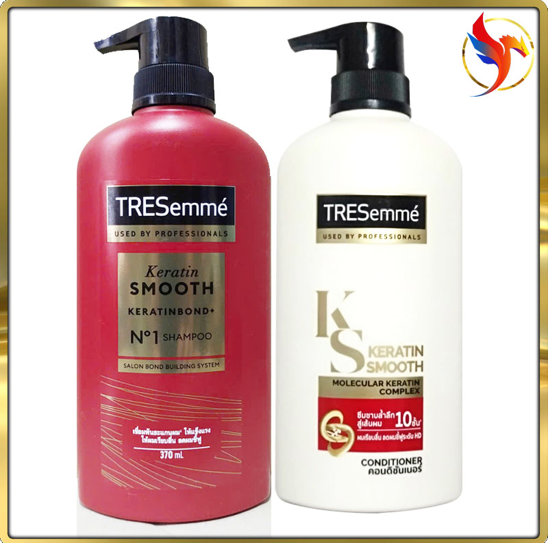 [Bộ Gội + Xả] Dầu Gội Đầu Cho Tóc Sơ Rối TRESemmé Keratin Smooth + Dầu Xả TRESemmé Keratin Smooth  -