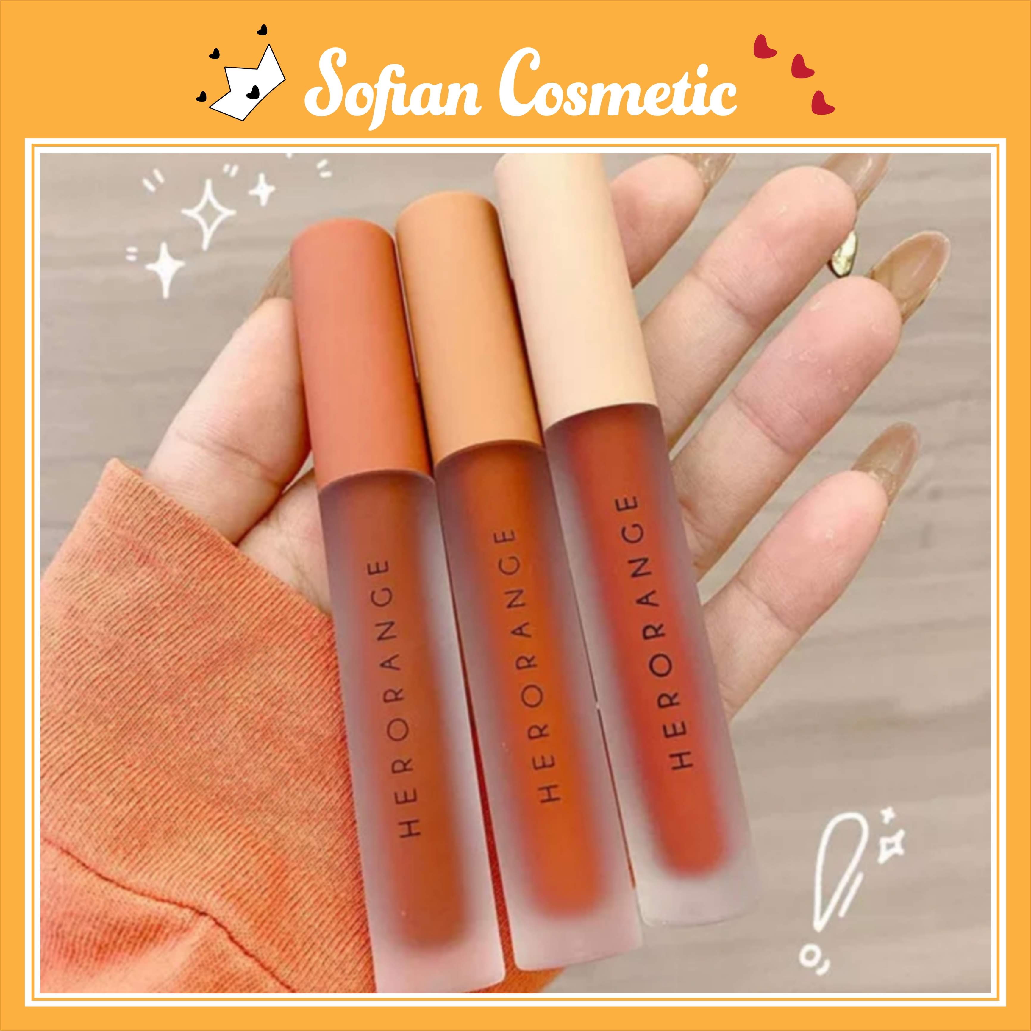 Herorange - Son Kem Lì Nội Địa Trung Herorange Twilight Light Milkshake Velvet Không Trôi Siêu Lì Siêu Mịn Mượt - Sofian Cosmetic