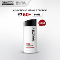 Kem chống nắng cho nam 3 trong 1 bảo vệ vượt trội SPF 50+ PA++++ Men Stay Simplicity Invisible Sunscreen 80ml