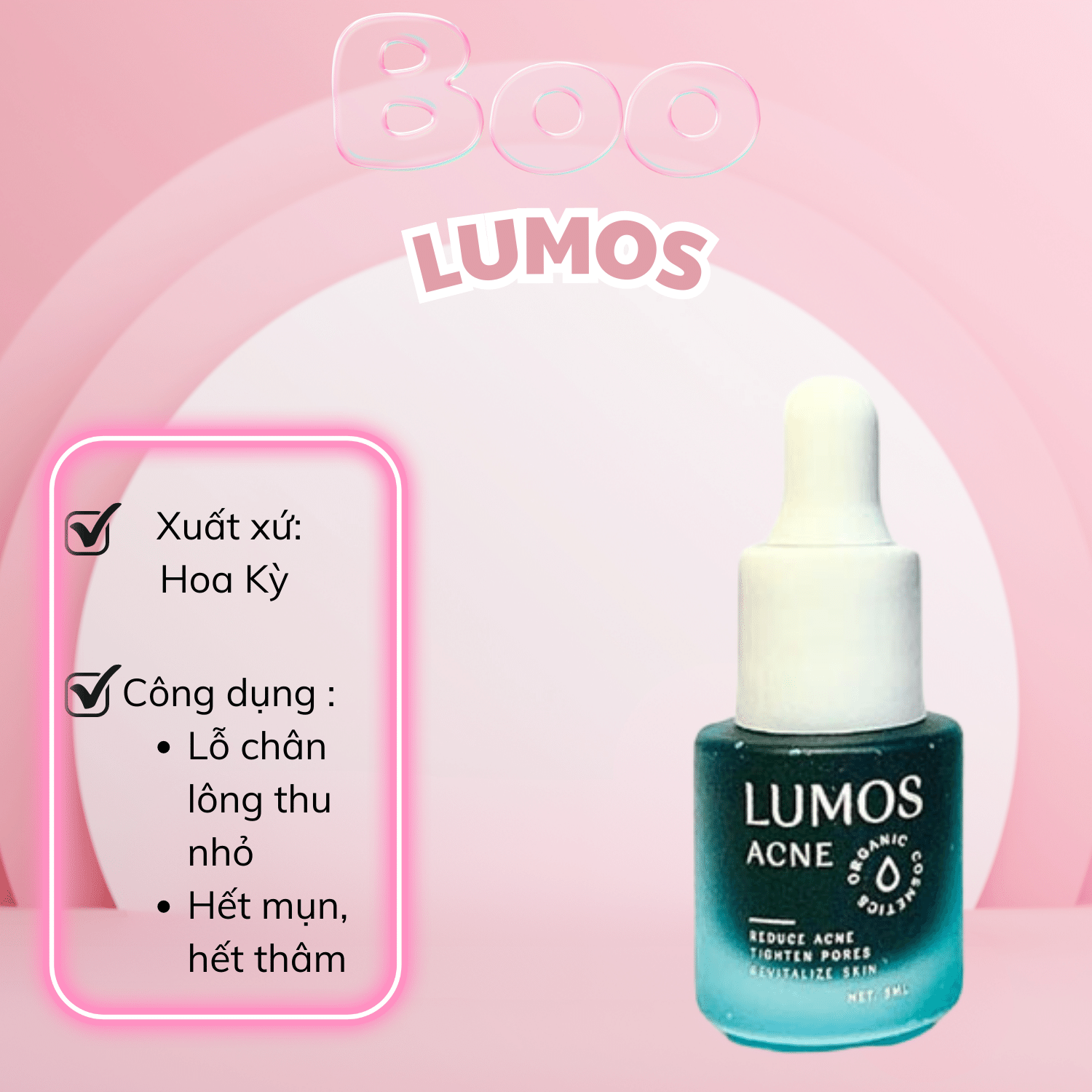 [MẪU MỚI] LUMOS ACNE 5ML - XÓA MỤN