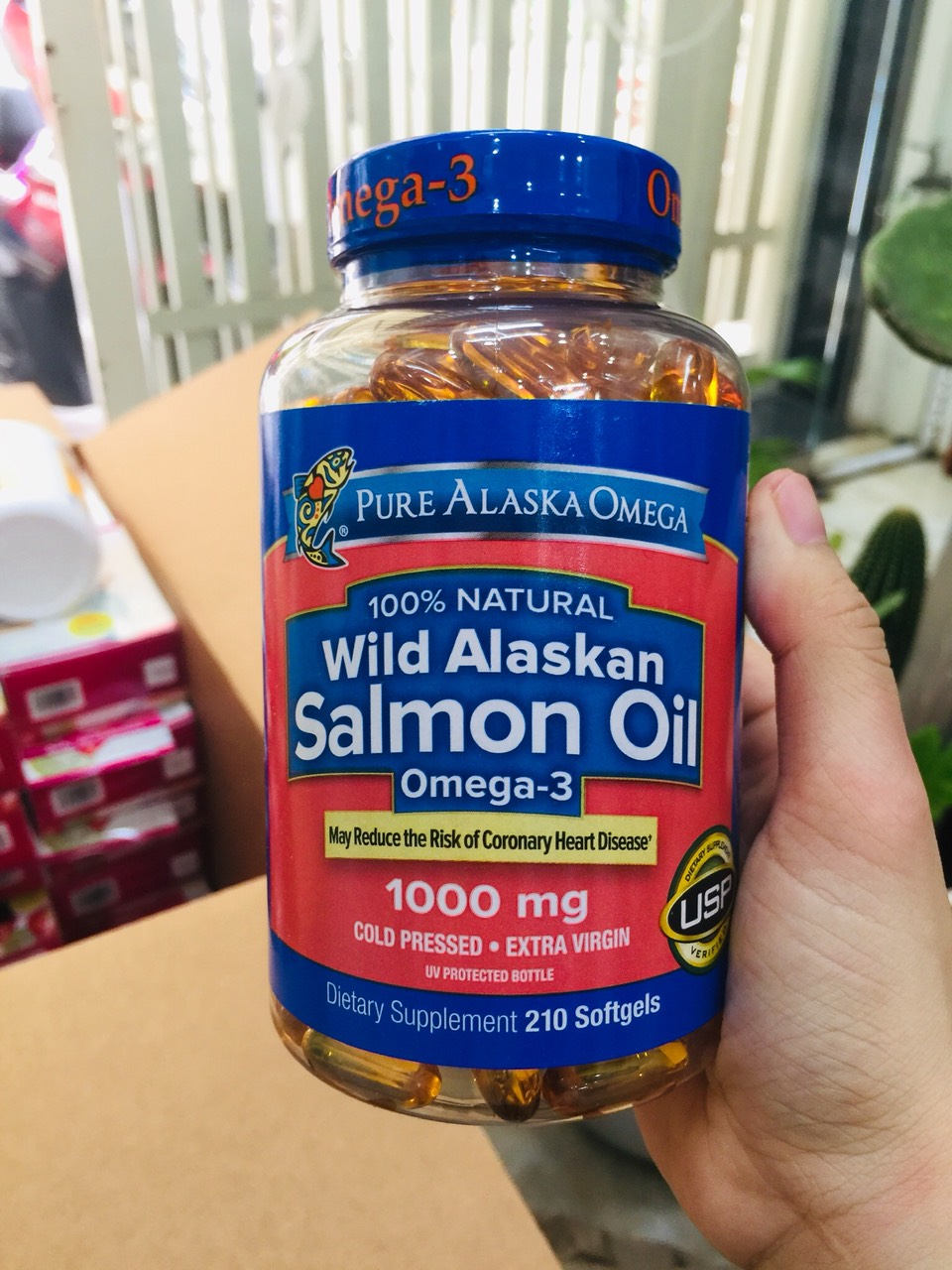 [HCM]Viên dầu cá hồi Pure Alaska Omega-3 Wild Salmon Oil 1000mg của Mỹ