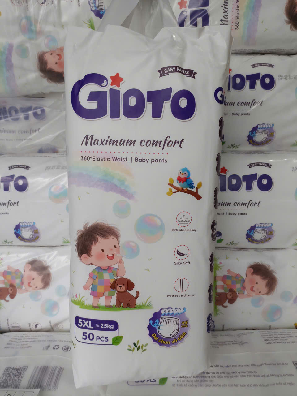 Bỉm GIOTTO - Tã Quần Gioto Mới Êm Mềm Chống Hăm Cho Da Bé Nhạy Cảm - Gói 50 Miếng - Kho Bỉm Thanh Ngân