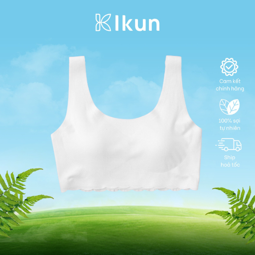 Áo lót học sinh Dễ Thở Ikun - Áo ngực bé gái mới lớn dậy thì  áo lót teen sợi tre mút áo lót chui đầ