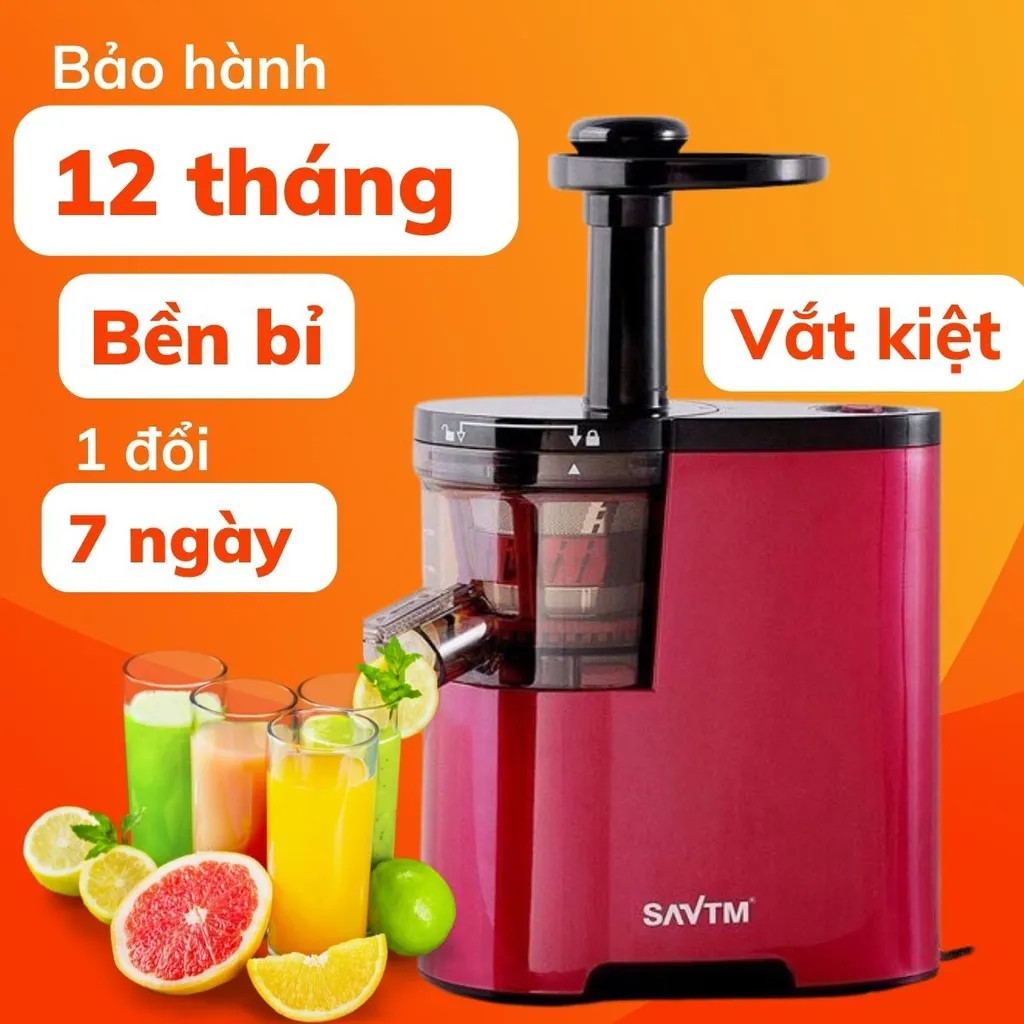 MÁY ÉP CHẬM/ MÁY ÉP TRÁI CÂY SATVM JE07/ JE-07 VẮT KIỆT BÃ [BẢO HÀNH 12 THÁNG].Máy ép chậm  máy ép t