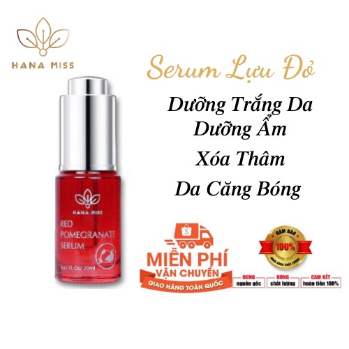 Serum Dưỡng Trắng Da Lựu Đỏ Hana Miss Cam Kết Hàng Chính Hãng