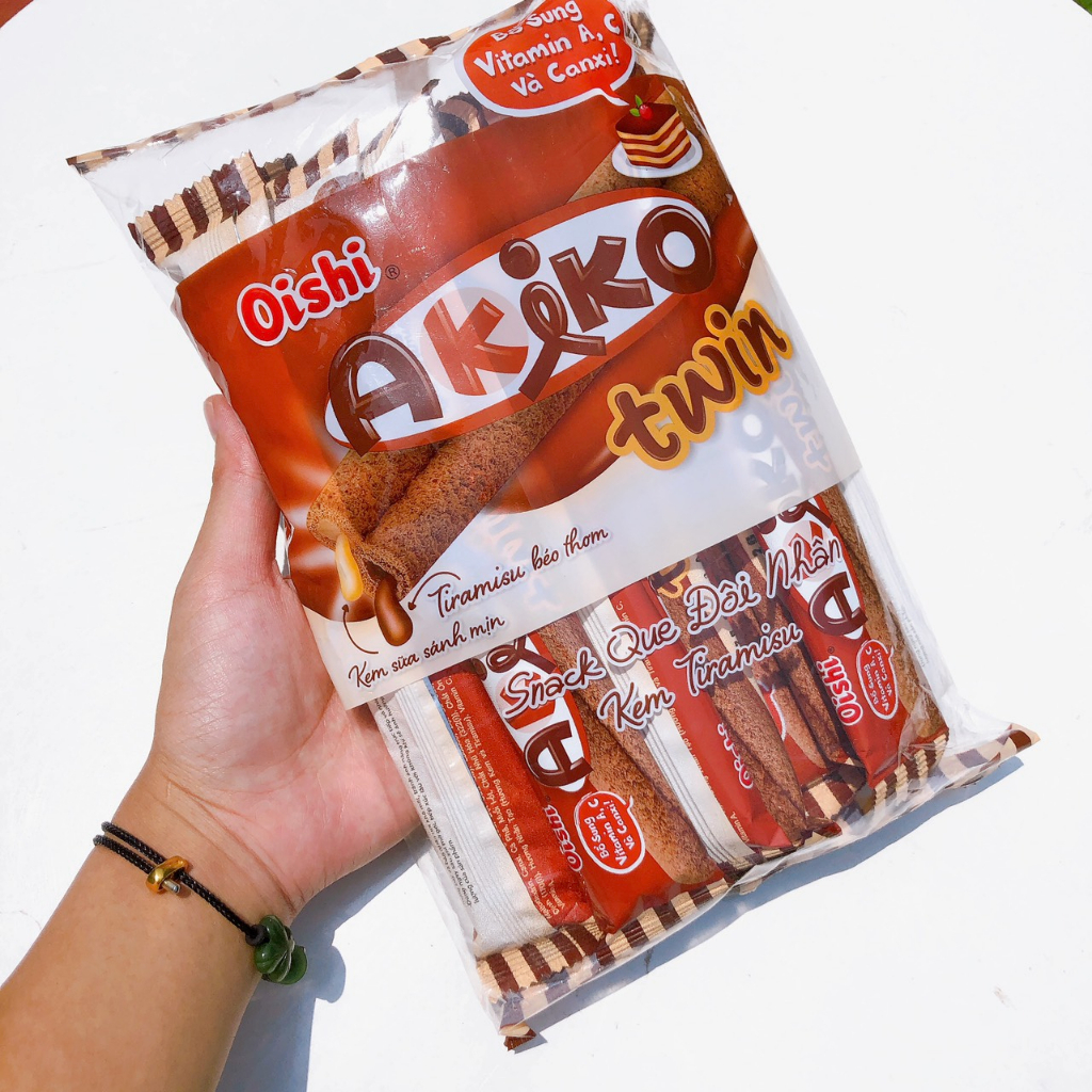 Snack Que Oishi AKIKO Có Nhân - Snack Oishi Đủ vị 140gr 20 que