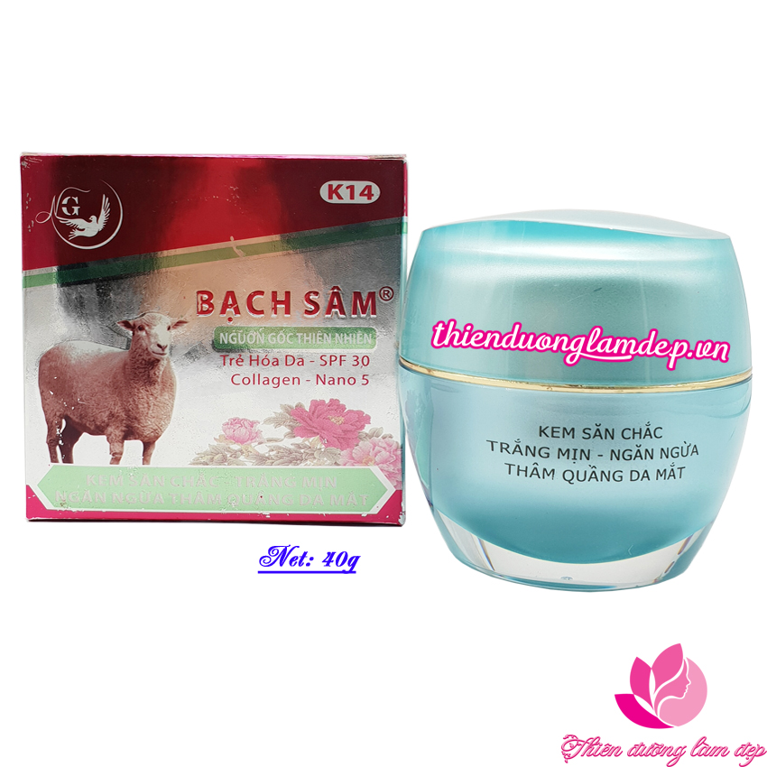 Kem Săn Chắc Trắng Mịn Ngăn Ngừa Thâm Quầng Da Mắt K14 Bạch Sâm 40G