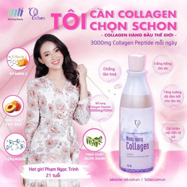 Schon Collagen - Nước Uống Collagen Tươi - Chính Hãng - Bổ Sung Collagen - Dưỡng Trắng Sâu Mờ Nám Tàn Nhang Với Tinh Chất Elavida - Trẻ Hoá Chống Lão Hoá