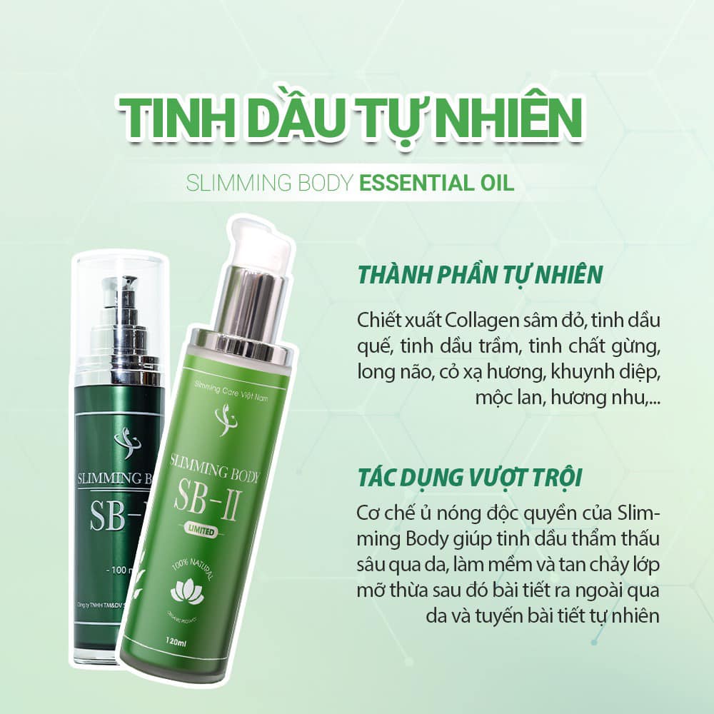 Tinh Dầu Tan Mỡ Slimming Body Sb2 Thải Mỡ Mờ Rạn