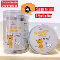 Tưa lưỡi rơ lưỡi tiệt trùng cao cấp (hộp 30 que) làm sạch lưỡi và khoang miệng Kichi cho bé