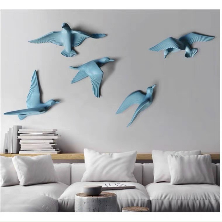 Bộ 5 chú chim Hải Âu decor trang trí nội thất phòng khách phòng ngủ đầy sáng tạo