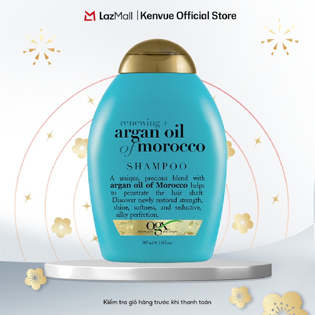 Dầu gội đầu OGX giúp tóc chắc khoẻ làm dày tóc/ ống mượt phục hồi hư tổn/ dành cho tóc xoăn vào nếp 