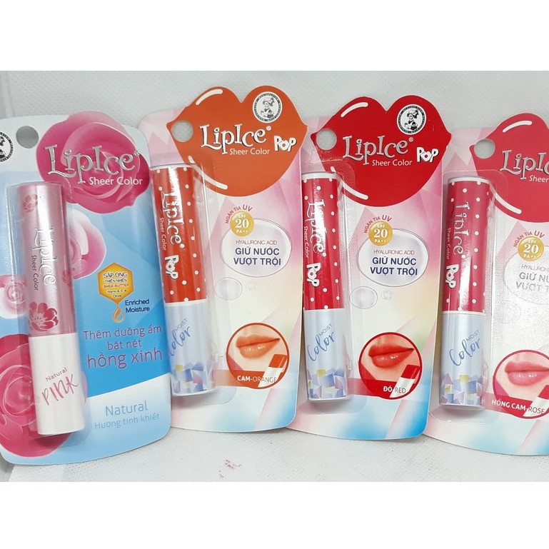Son dưỡng LipIce Sheer Color Pop có màu 2.4g – dưỡng ẩm tối ưu bảo vệ môi hiệu quả SPF 20 PA+++