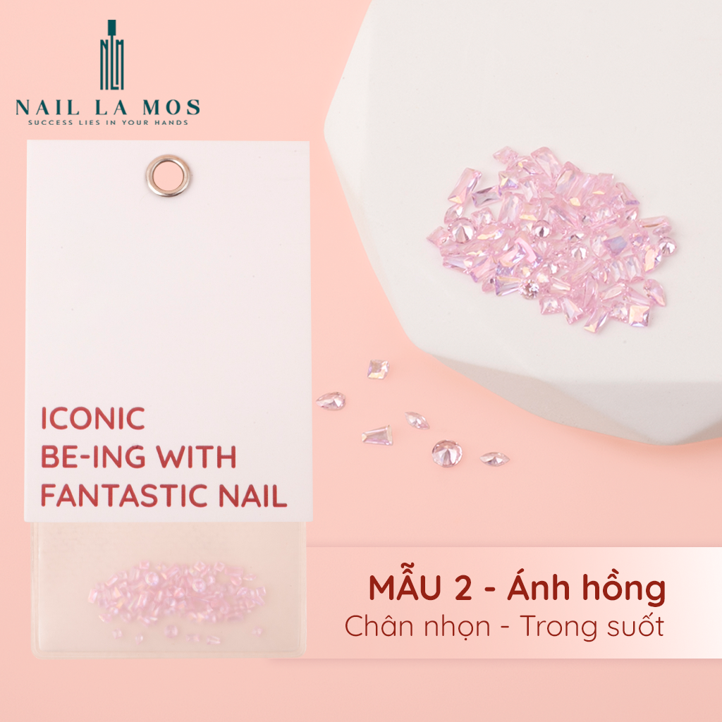 Set đá khối super mini đính nail La D’ Fera chính hãng - Đá nail nhỏ chân bằng chân nhọn trang trí m