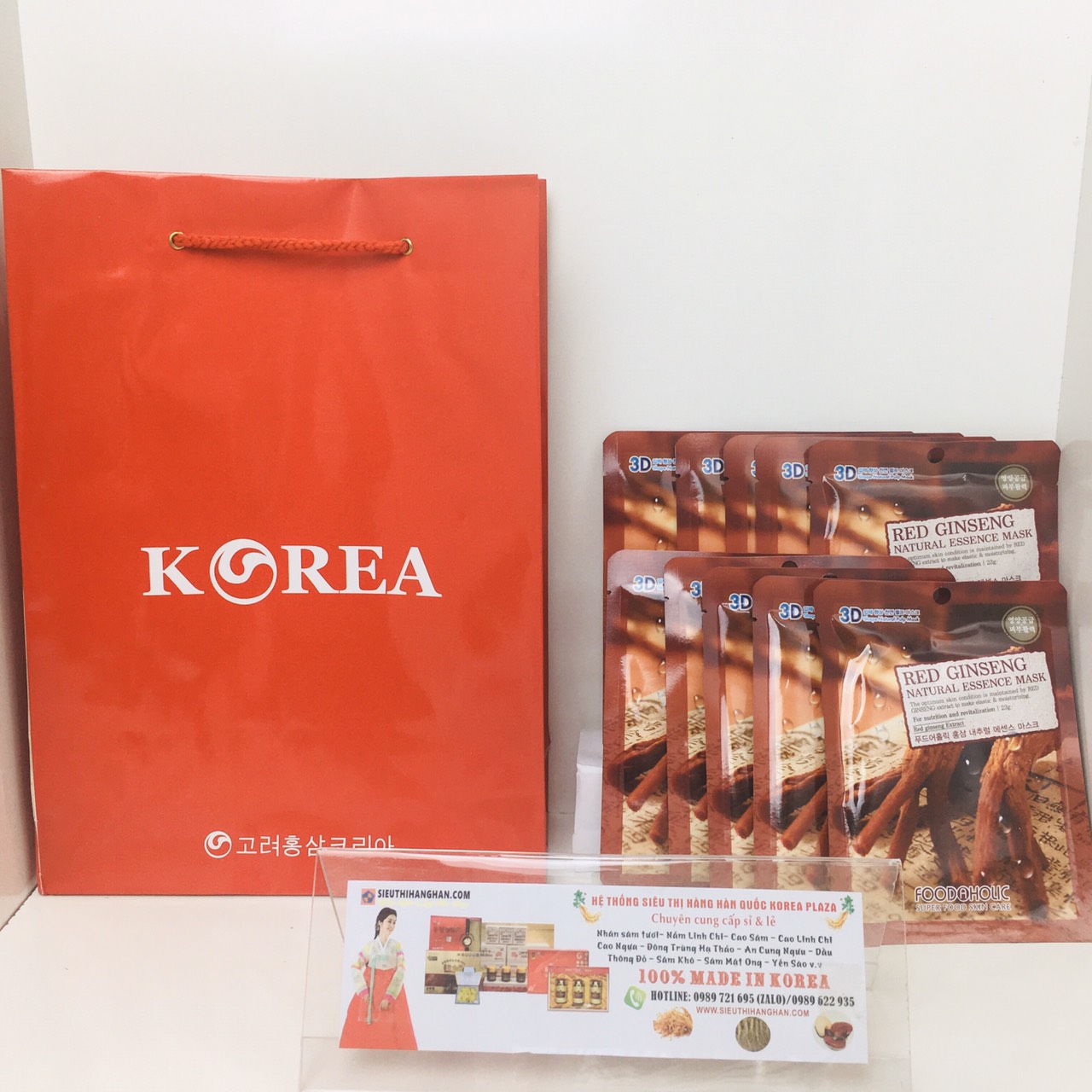 Bộ 10 Chiếc Mặt Nạ Dưỡng Da Hồng Sâm 3D Nội Địa Hàn Quốc 1 Gói X 10 Chiếc - Hàng Mới Về 2020